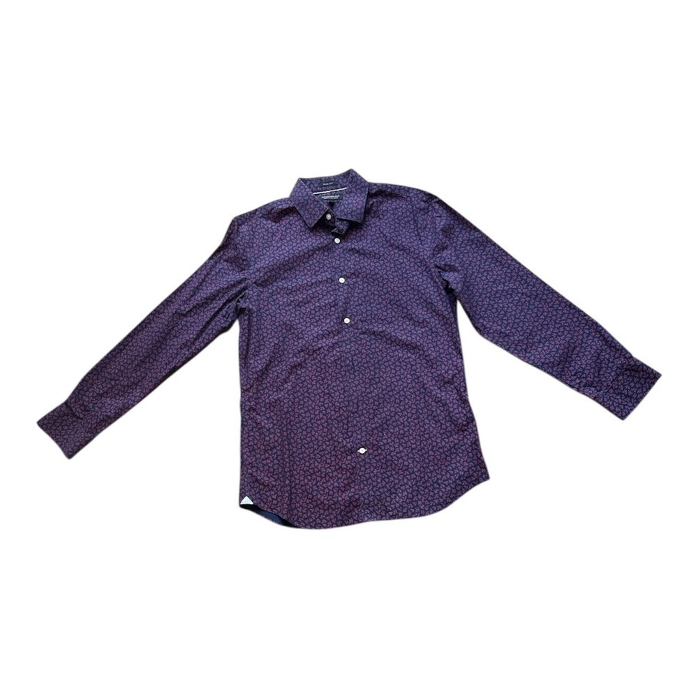 Banana Republic Slim Fit Non Iron Cotton Mens Button Down Shirt M Paisley